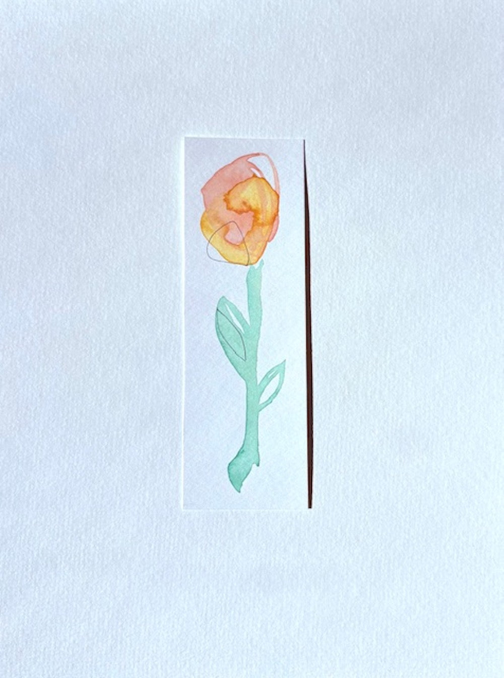 Watercolor flower bookmark by Blanero - handcrafted gift for book lovers, made in Quebec, Canada