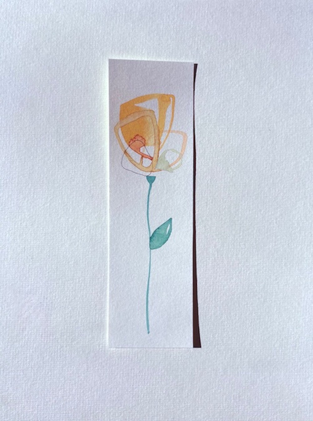 Watercolor flower bookmark by Blanero - handcrafted gift for book lovers, made in Quebec, Canada