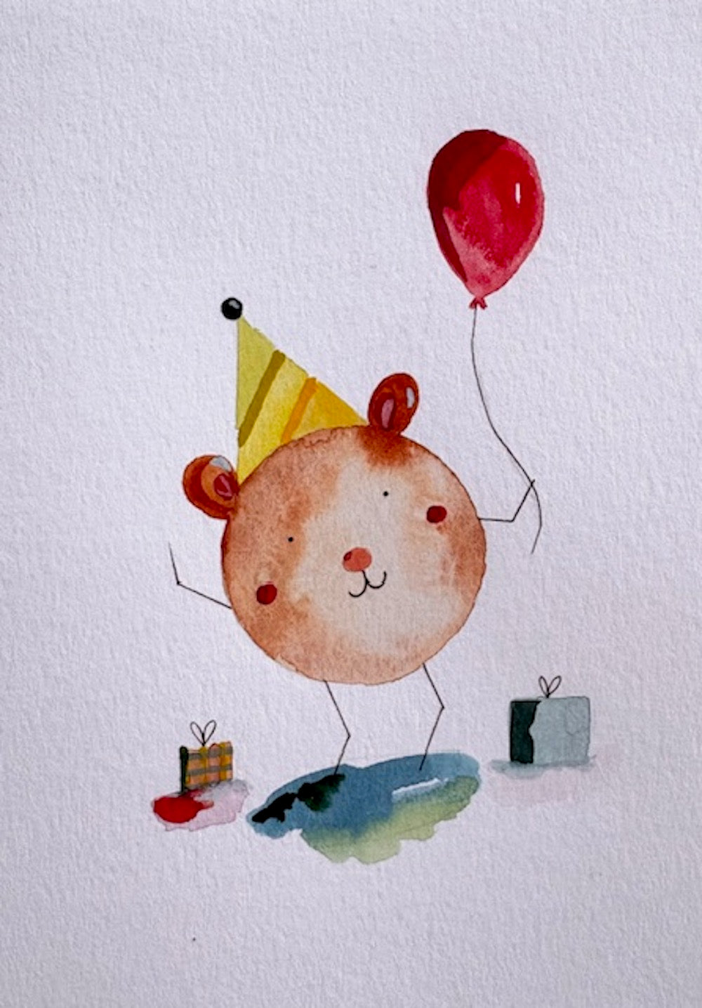 Watercolor kids greeting card by Blanero - handcrafted in Quebec, Canada