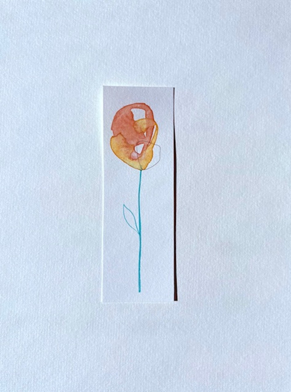 Watercolor flower bookmark by Blanero - handcrafted gift for book lovers, made in Quebec, Canada
