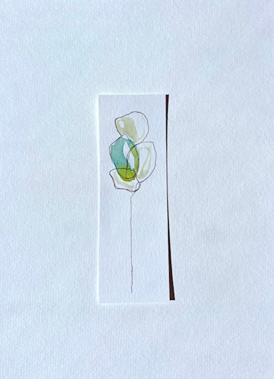 Watercolor flower bookmark by Blanero - handcrafted gift for book lovers, made in Quebec, Canada