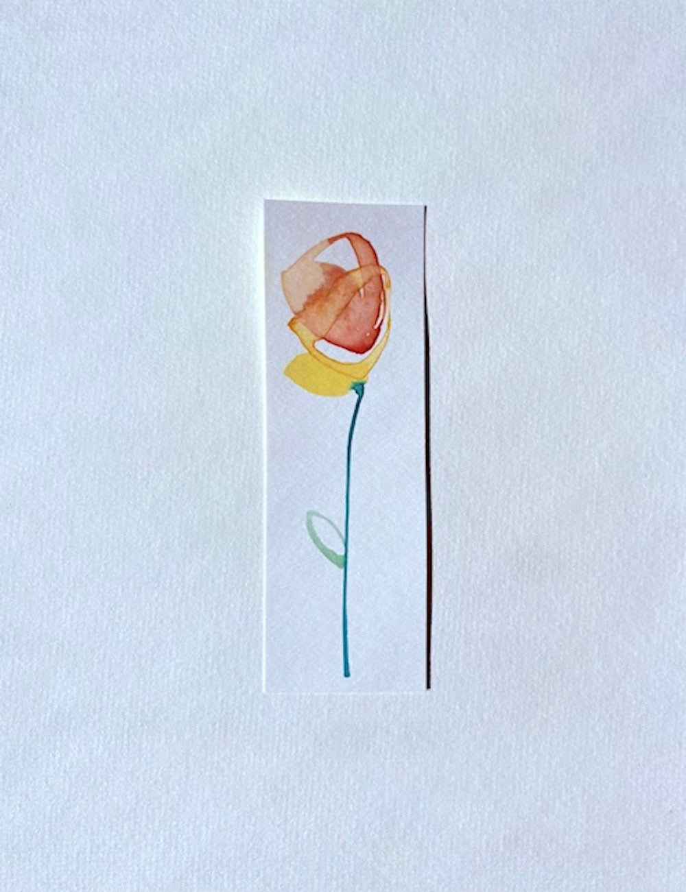 Watercolor flower bookmark by Blanero - handcrafted gift for book lovers, made in Quebec, Canada