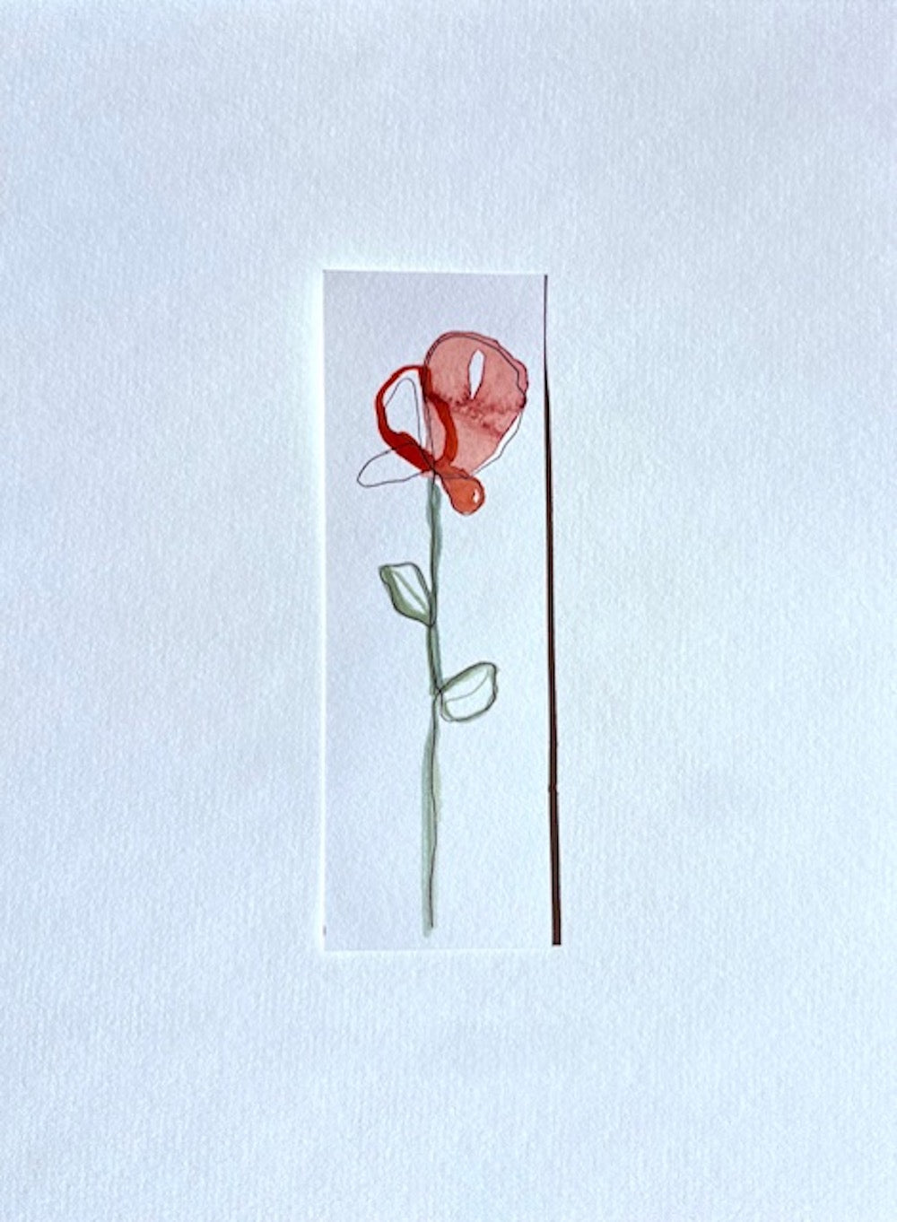 Watercolor flower bookmark by Blanero - handcrafted gift for book lovers, made in Quebec, Canada