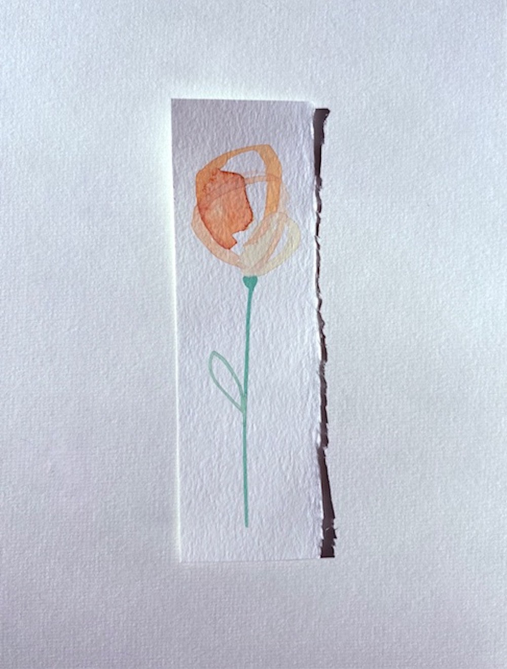 Watercolor flower bookmark by Blanero - handcrafted gift for book lovers, made in Quebec, Canada