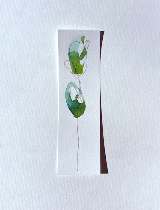 Watercolor flower bookmark by Blanero - handcrafted gift for book lovers, made in Quebec, Canada
