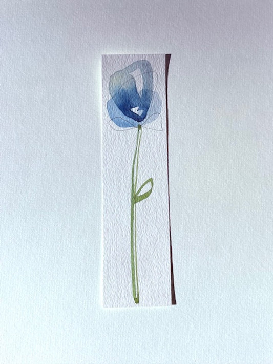 Watercolor flower bookmark by Blanero - handcrafted gift for book lovers, made in Quebec, Canada