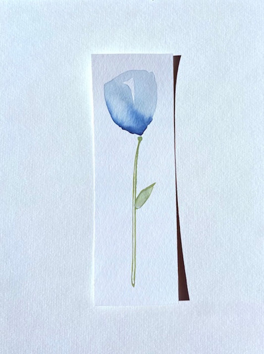 Watercolor flower bookmark by Blanero - handcrafted gift for book lovers, made in Quebec, Canada