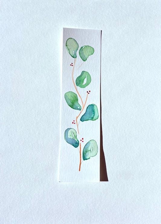 Watercolor tree bookmark by Blanero - handcrafted gift for book lovers, made in Quebec, Canada
