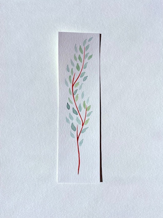 Watercolor tree bookmark by Blanero - handcrafted gift for book lovers, made in Quebec, Canada
