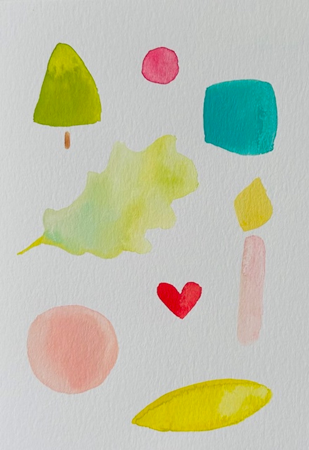 Modern watercolor greeting card by Blanero - handcrafted in Quebec, Canada