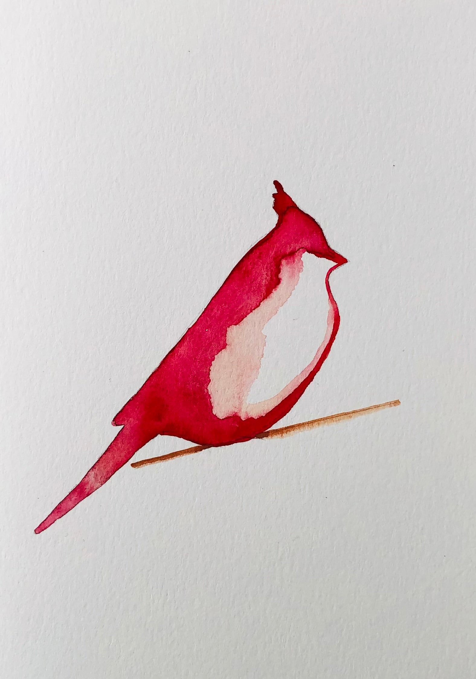 Watercolor bird greeting card by Blanero - handcrafted in Quebec, Canada