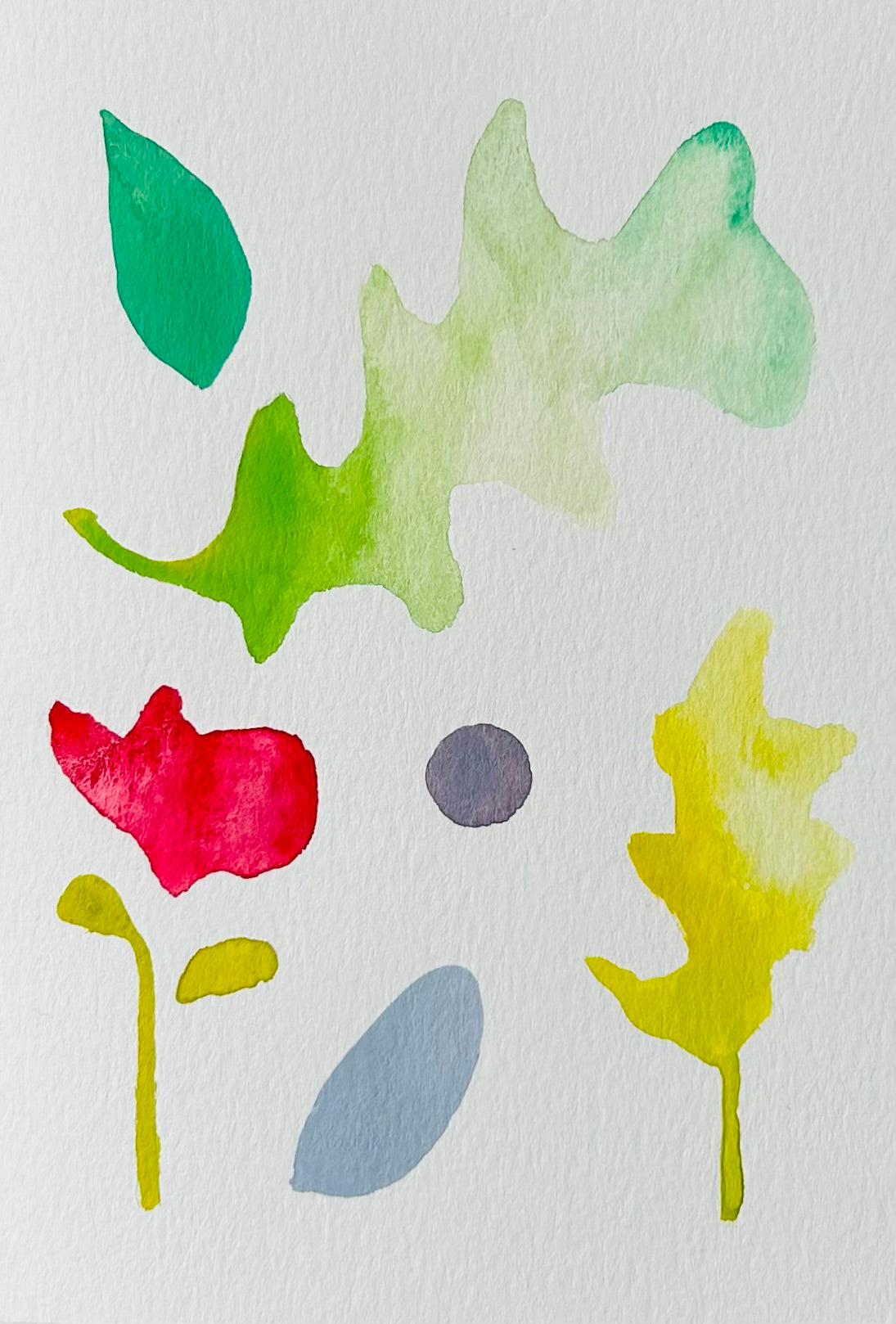 Modern watercolor greeting card by Blanero - handcrafted in Quebec, Canada