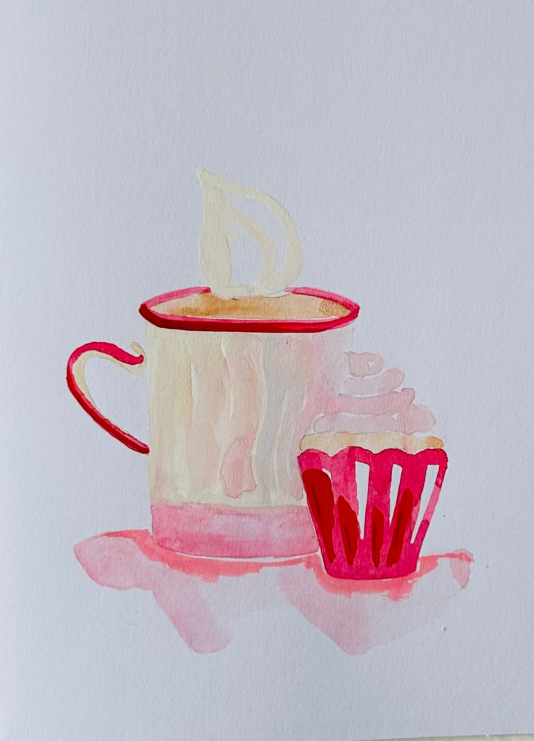 Watercolor coffee greeting card by Blanero - handcrafted in Quebec, Canada