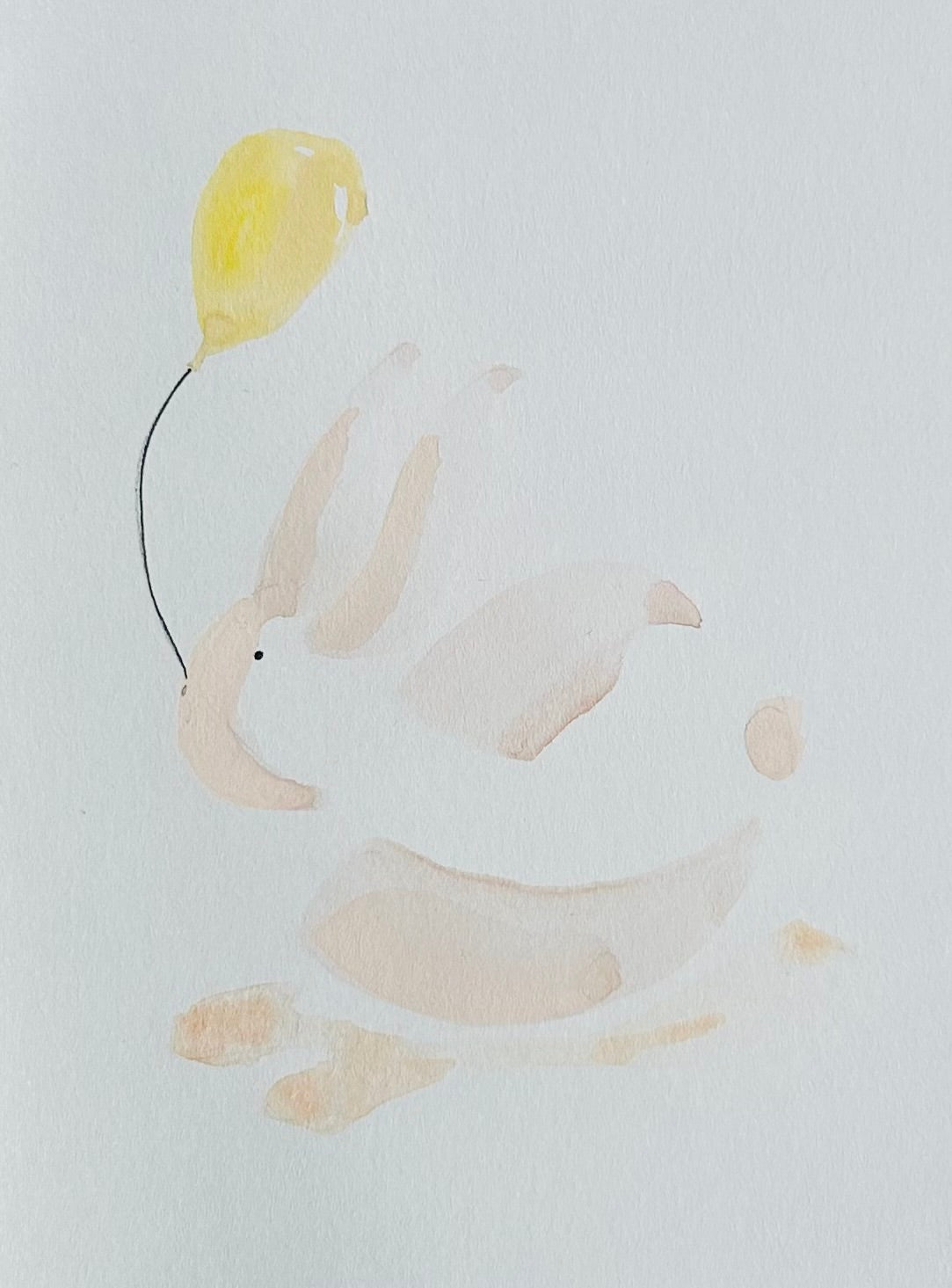Watercolor bunny greeting card by Blanero - handcrafted in Quebec, Canada