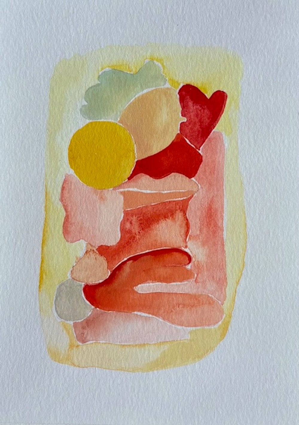 Modern watercolor greeting card by Blanero - handcrafted in Quebec, Canada