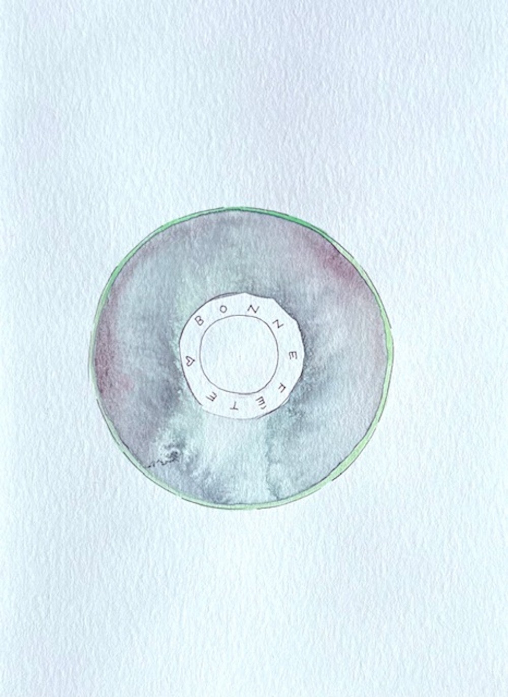 Watercolor CD greeting card by Blanero - handcrafted in Quebec, Canada
