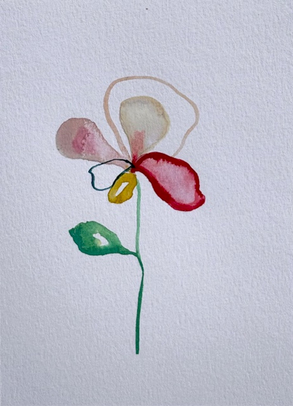 Watercolor flower greeting card by Blanero - handcrafted in Quebec, Canada