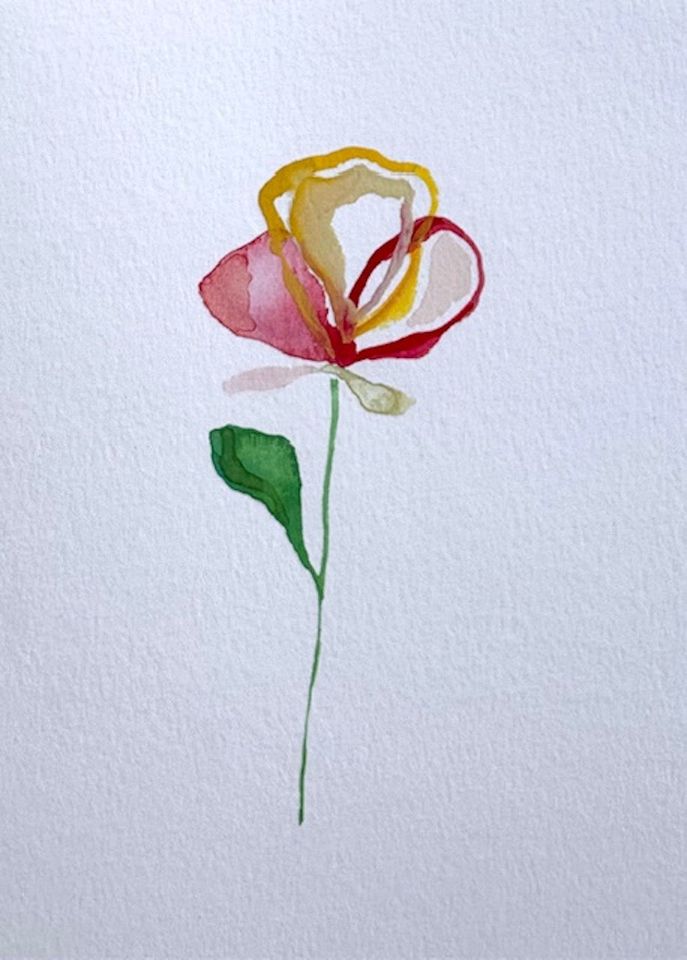 Watercolor flower greeting card by Blanero - handcrafted in Quebec, Canada