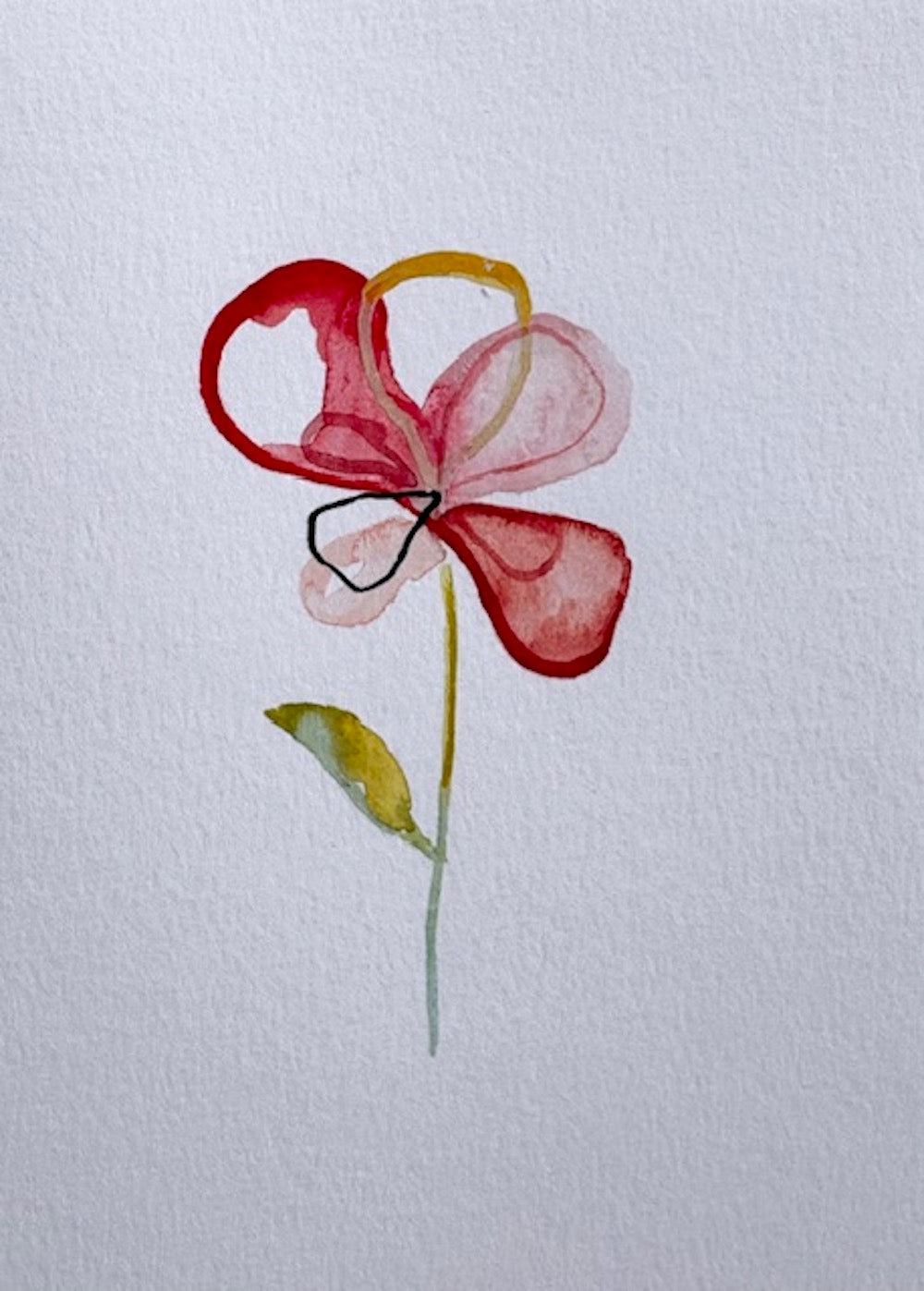 Watercolor flower greeting card by Blanero - handcrafted in Quebec, Canada