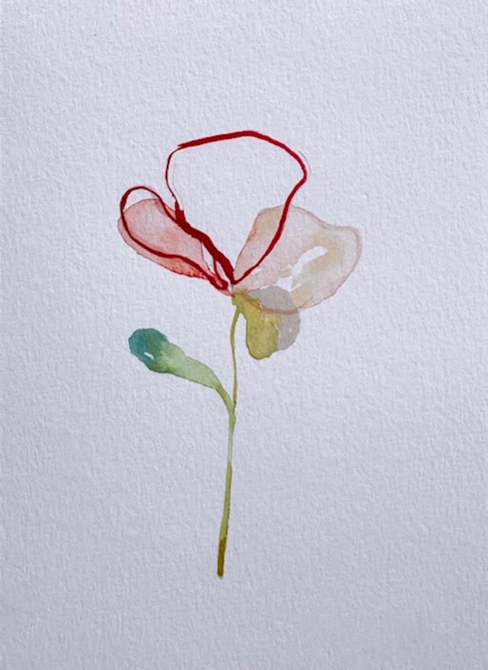Watercolor flower greeting card by Blanero - handcrafted in Quebec, Canada