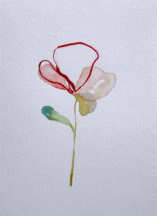 Watercolor flower greeting card by Blanero - handcrafted in Quebec, Canada