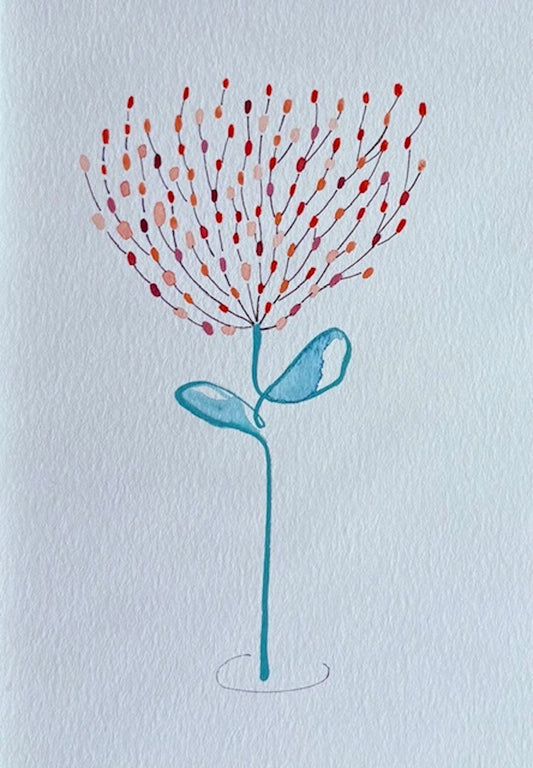 Watercolor flower greeting card by Blanero - handcrafted in Quebec, Canada