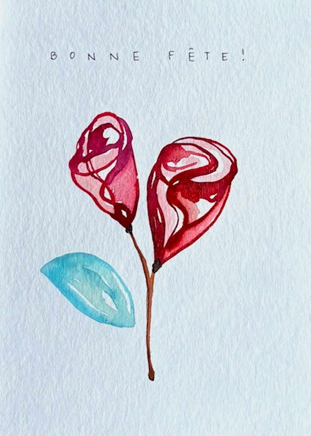 Watercolor flower greeting card by Blanero - handcrafted in Quebec, Canada