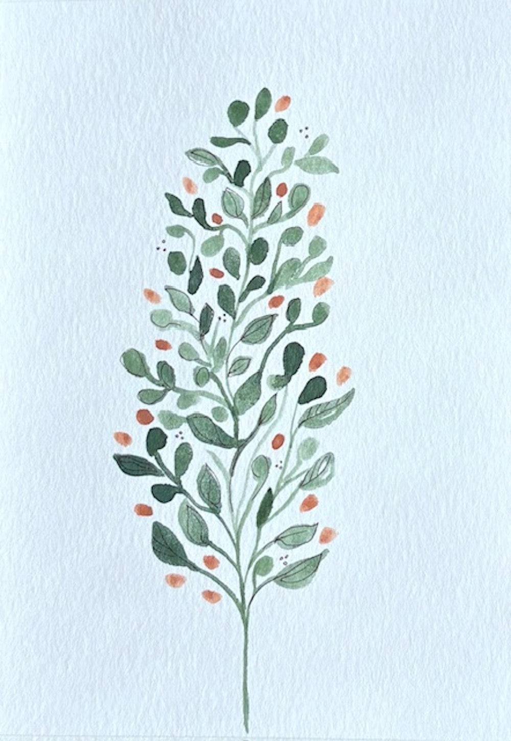 Watercolor tree greeting card by Blanero - handcrafted in Quebec, Canada