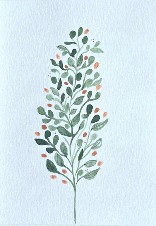Watercolor tree greeting card by Blanero - handcrafted in Quebec, Canada